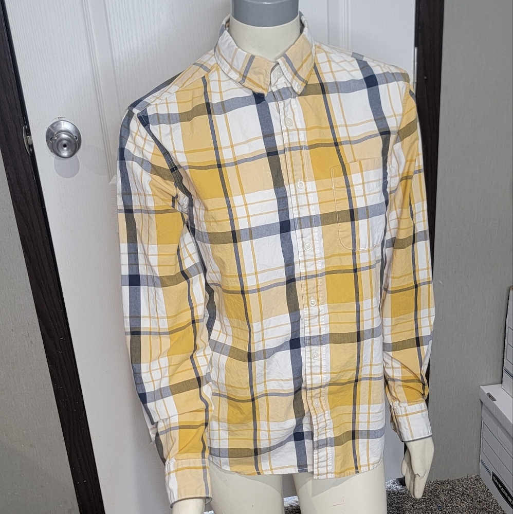 Men's Yellow Plaid Shirt